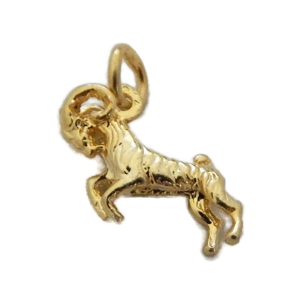 14K Yellow Gold Aries Horoscope Zodiac Sign Unisex